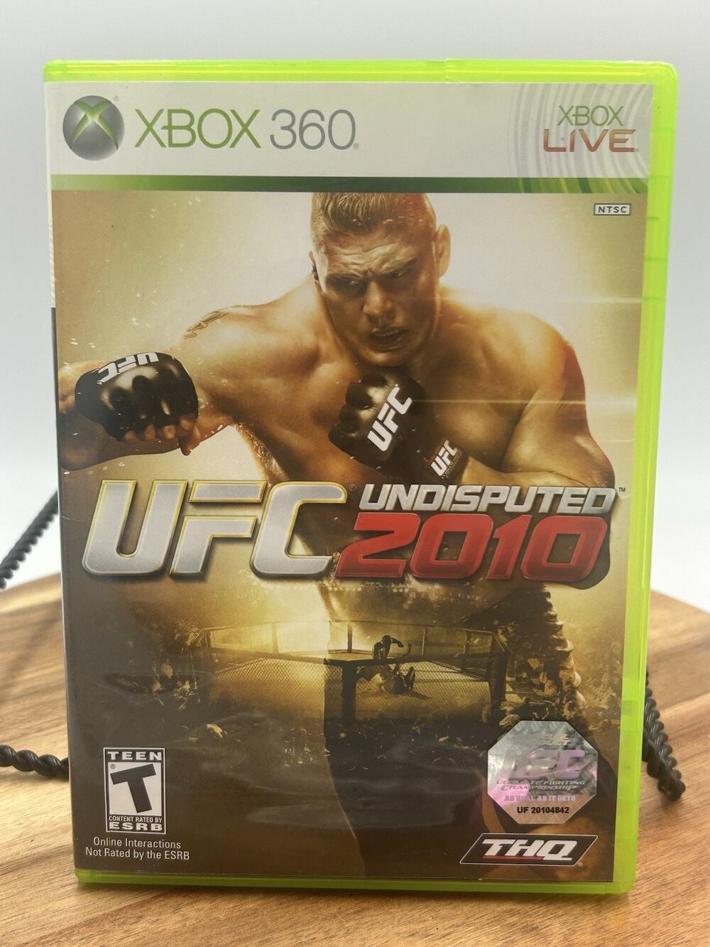 UFC Undisputed 2010 Microsoft Xbox 360 2010 Brock Lesnar Case & Game Tested